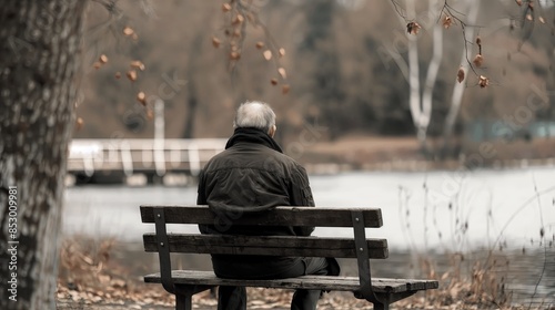 Loneliness among the elderly. photo