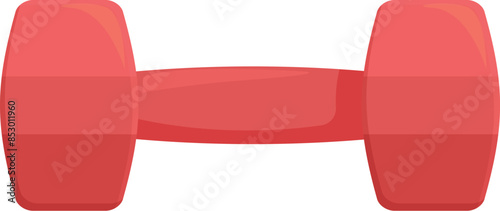 Red dumbbell for weight training promoting physical activity, healthy lifestyle, and fitness goals