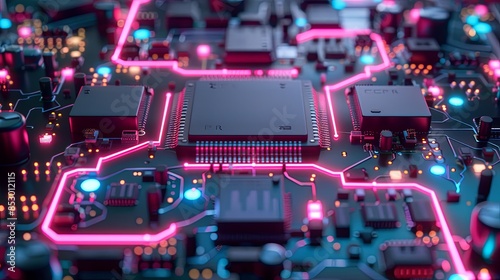 an abstract hardware board