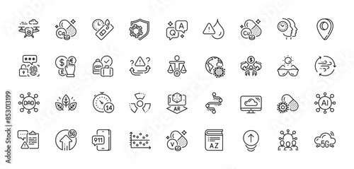 Covid test, Time management and Ethics line icons pack. AI, Question and Answer, Map pin icons. 5g upload, Sharing economy, Coronavirus pandemic web icon. Vector