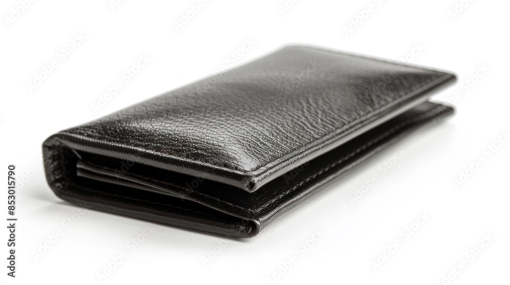 Black Leather Wallet Close Up Black Leather Wallet Close Up
