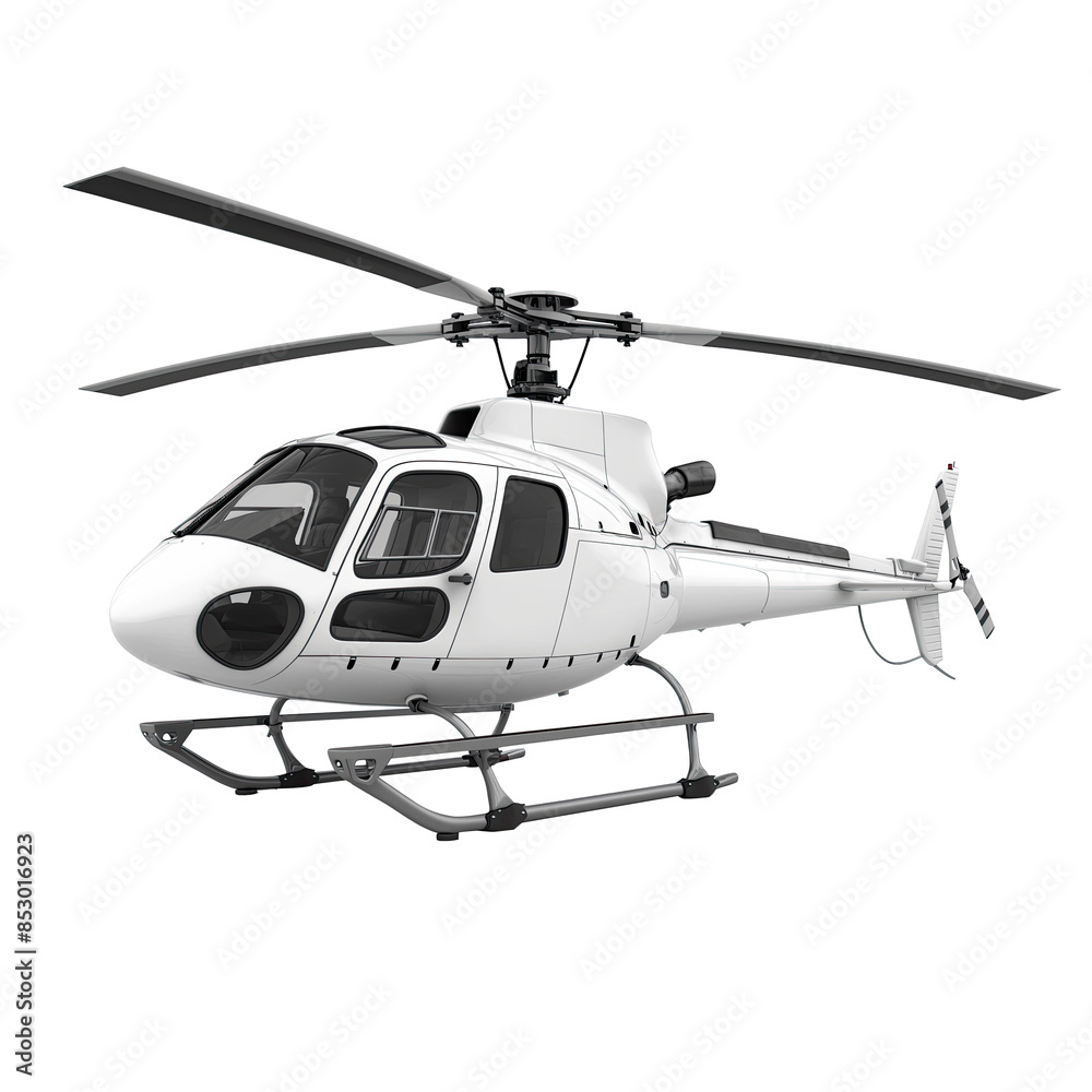 Realistic small white helicopter on white background | Isolated on Transparent & White Background | PNG File with Transparency Realistic small white helicopter on white background | Isolated on Transparent & White Background | PNG File with Transparency