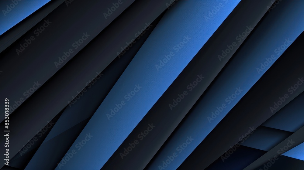Obraz premium Abstract Diagonal Blue and Black Geometric Pattern