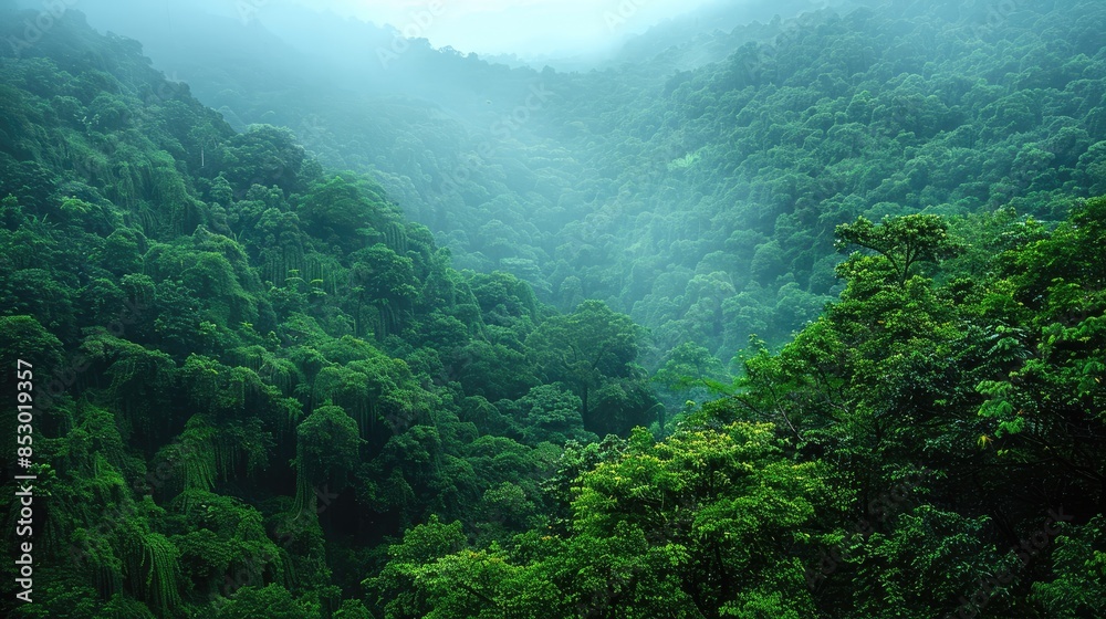 Nature blankets the monsoon scenery with forests as if creating a picturesque living wallpaper Nature blankets the monsoon scenery with forests as if creating a picturesque living wallpaper