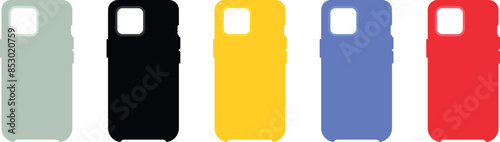 SmartPhone Case icons on isolated background. Vector illustration
