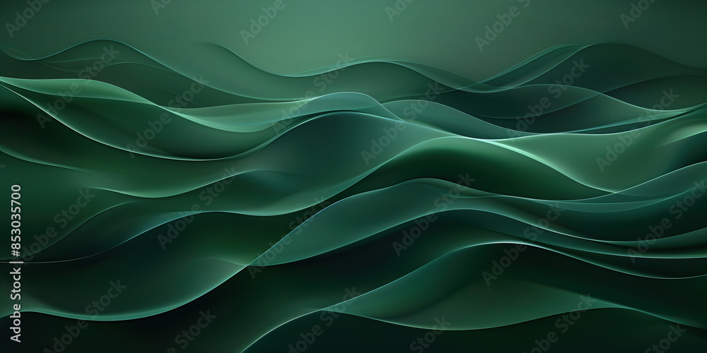 Abstract Green Waves Background in Multiple Shades of Green Abstract Green Waves Background in Multiple Shades of Green