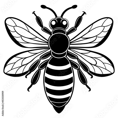 illustration of a honey bee