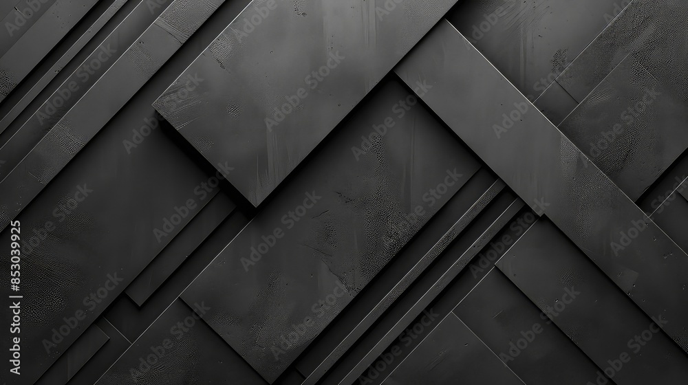minimalist background in black tones with diagonal geometric shapes. Generative AI minimalist background in black tones with diagonal geometric shapes. Generative AI