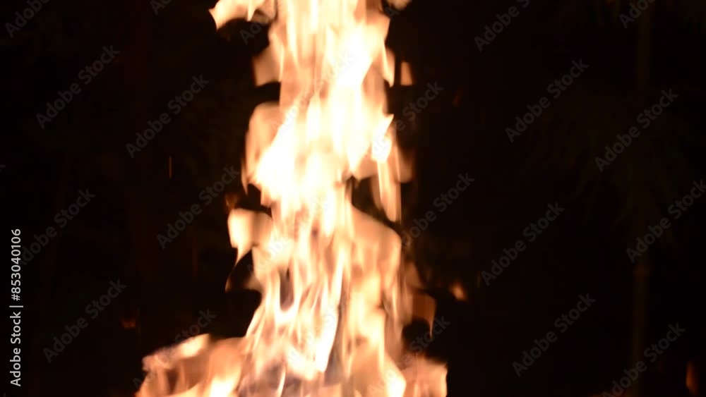 flames licking from dry leaves were burned