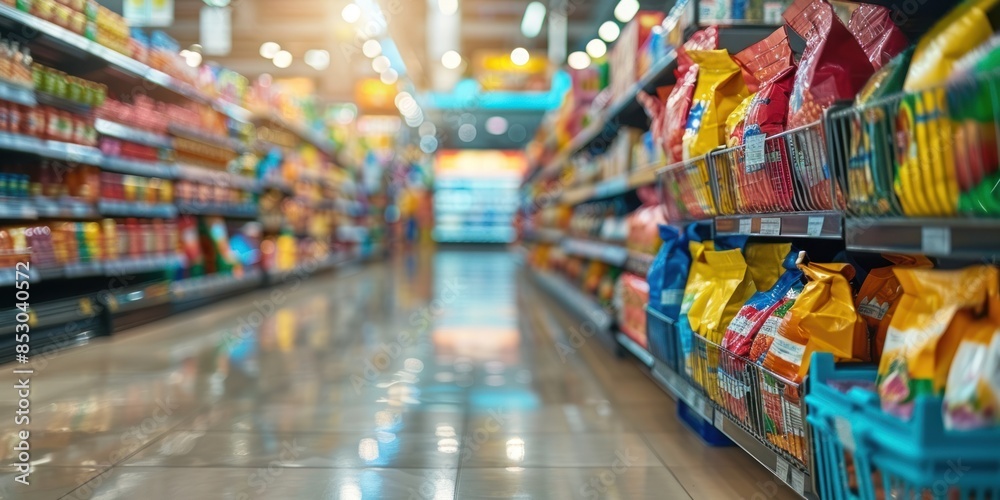 Supermarket Aisle With Snacks Supermarket Aisle With Snacks
