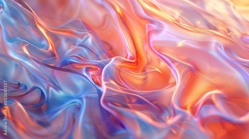 Abstract Iridescent Fabric Swirls Abstract Iridescent Fabric Swirls