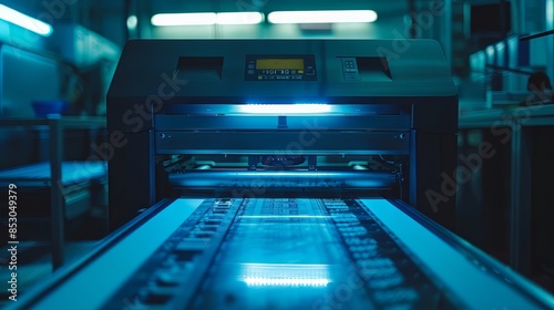 Industrial Printing Machine in Operation © OlScher