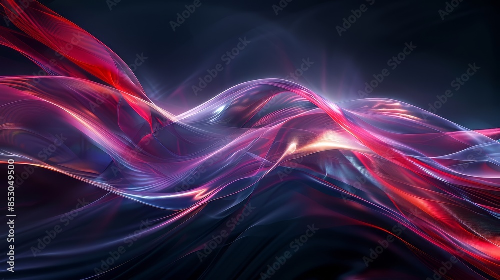 Abstract Red And Blue Light Waves Abstract Red And Blue Light Waves