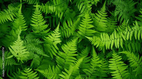 Green Fern Leaves, Texture Background Abstract Image Pattern, For Wallpaper, Background, Cover and Screen of Cell Phone, Smartphone, Computer, Laptop, Format 9:16 and 16:9 - PNG