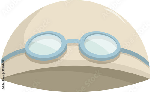 Swimming cap and goggles set for practicing water sports