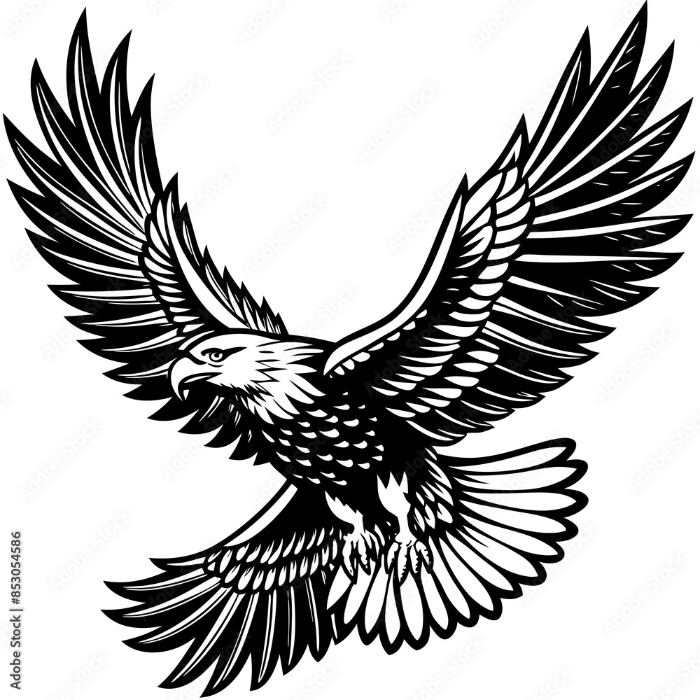 Obraz premium paint-a-majestic-eagle-soaring-through-the-sky