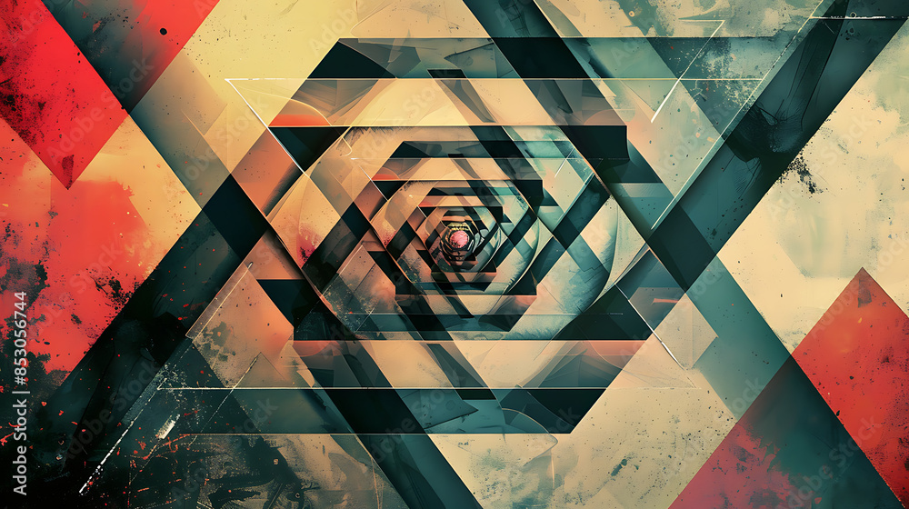 Fototapeta premium Geometric graphics, wallpaper, beautiful geometric background image