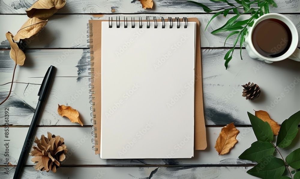 Space for text surrounding a notepad Space for text surrounding a notepad