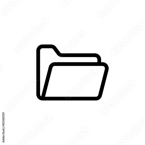 open folder icon, file document archive icon sign - data storage folder file document icon button