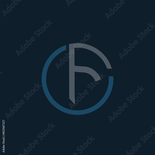 Alphabet FO or OF illustration monogram vector logo template