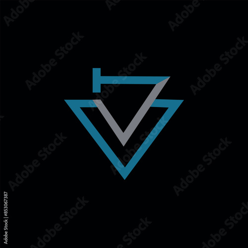 Colorful VVT Logo Image, Unique VV vvt Logo Icon Vector Art For Your Any Type Of Business Or Company photo