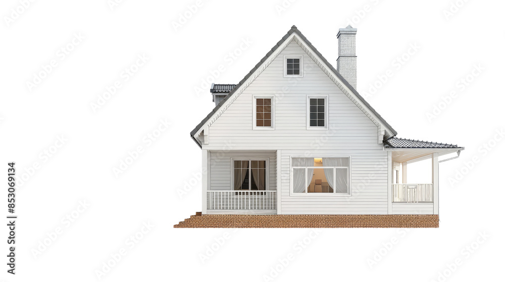 Mockup of a house on a transparent background Mockup of a house on a transparent background