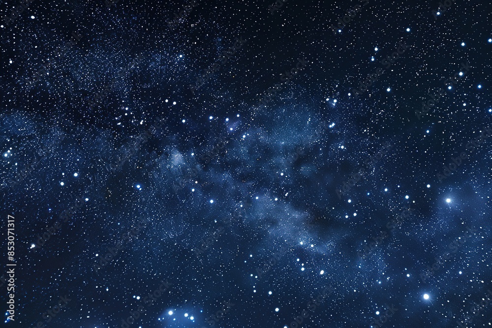 © Алена Ваторина - Starry night sky with dense clusters of stars and the Milky Way galaxy