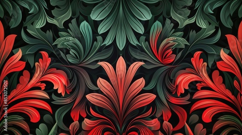 Red and green wallpaper © pixelwallpaper