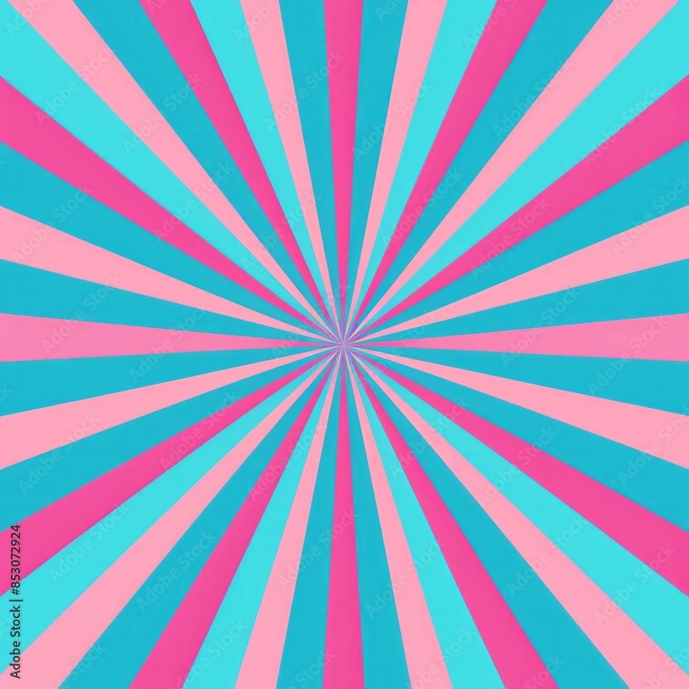 A flat illustration with blue and pink rays radiating from the center. Suitable for comic book poster or advertising banner template design