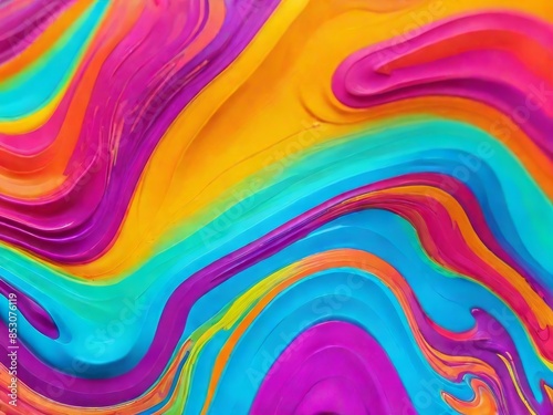 Obraz na płótnie Colorful abstract fluid background. Liquid marble background. Liquid painting abstract texture. An intensely colorful blend of vibrant acrylic colors. w salonie