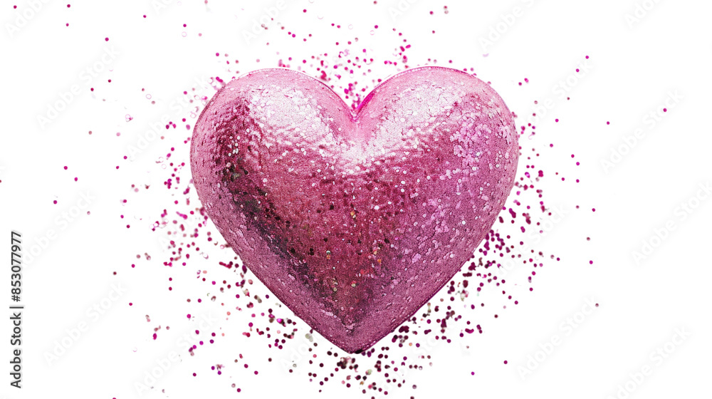 Sparkling heart on a transparent background Sparkling heart on a transparent background