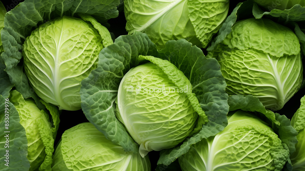 Fototapeta premium Cabbage Greenery, Texture Background Abstract Image Pattern, For Wallpaper, Background, Cover and Screen of Cell Phone, Smartphone, Computer, Laptop, Format 9:16 and 16:9 - PNG