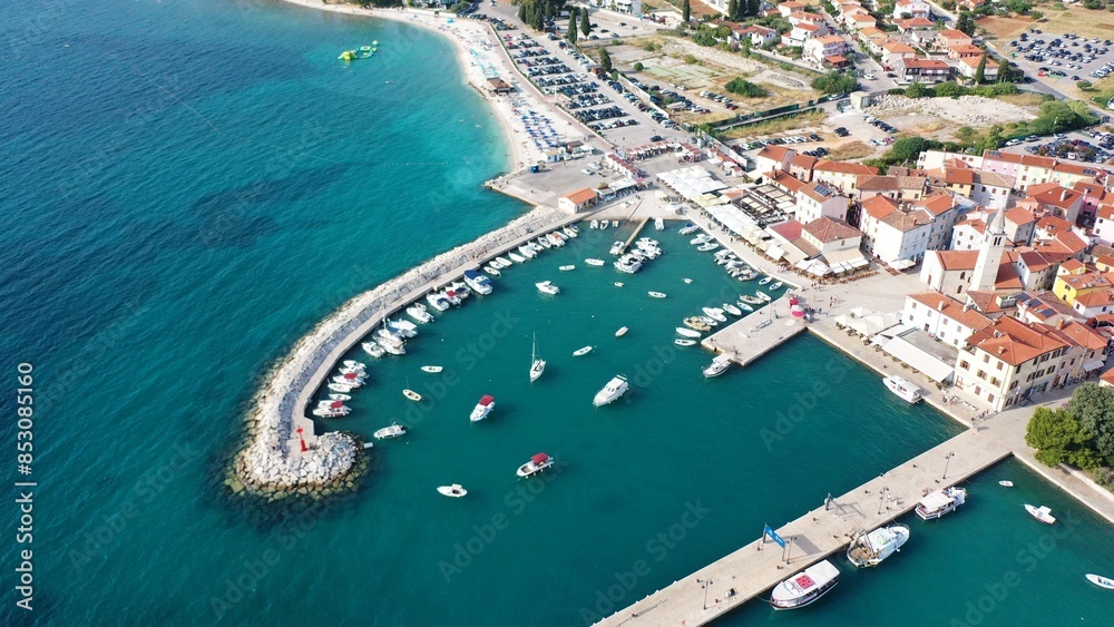 Fototapeta premium Luftbild – Fazana - Istrien Kroatien im Sommer