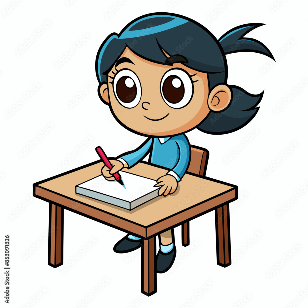cute-girl-doing-task-on-table-cartoon-vector-icon cute-girl-doing-task-on-table-cartoon-vector-icon