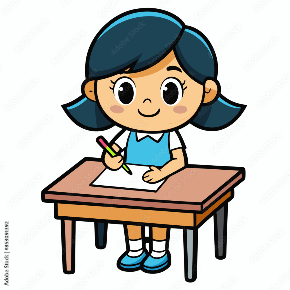 cute-girl-doing-task-on-table-cartoon-vector-icon cute-girl-doing-task-on-table-cartoon-vector-icon