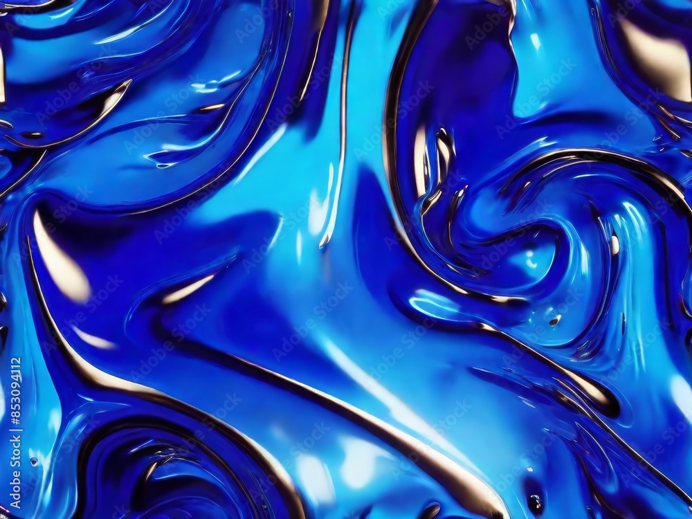 Abstract marble wallpaper background, fluid texture, luxury blue tone marble texture