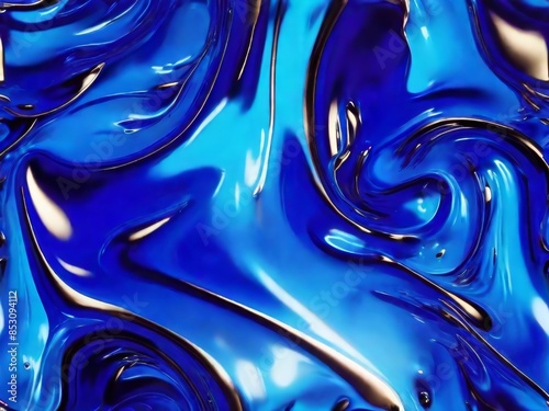 Obraz na płótnie Abstract marble wallpaper background, fluid texture, luxury blue tone marble texture w salonie