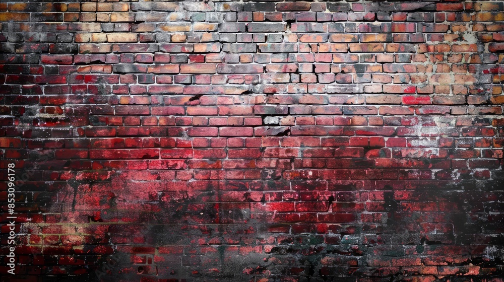 Obraz premium Red brick wall for background.