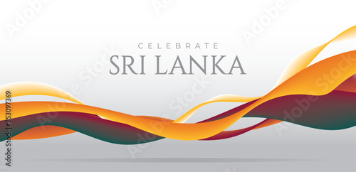Vector Background illustration with Sri Lankan Flag colors