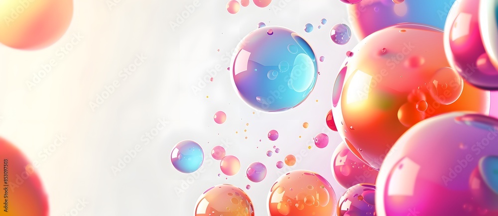 Colorful spheres background with gradient and soft lighting Colorful spheres background with gradient and soft lighting