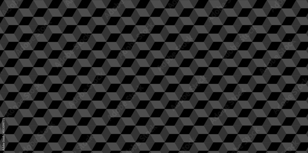 Vector of cube geometric pattern grid backdrop triangle background. Abstract cube geometric tile and mosaic wall or grid backdrop hexagon technology. black or gray geometric block cube structure. Vector of cube geometric pattern grid backdrop triangle background. Abstract cube geometric tile and mosaic wall or grid backdrop hexagon technology. black or gray geometric block cube structure.