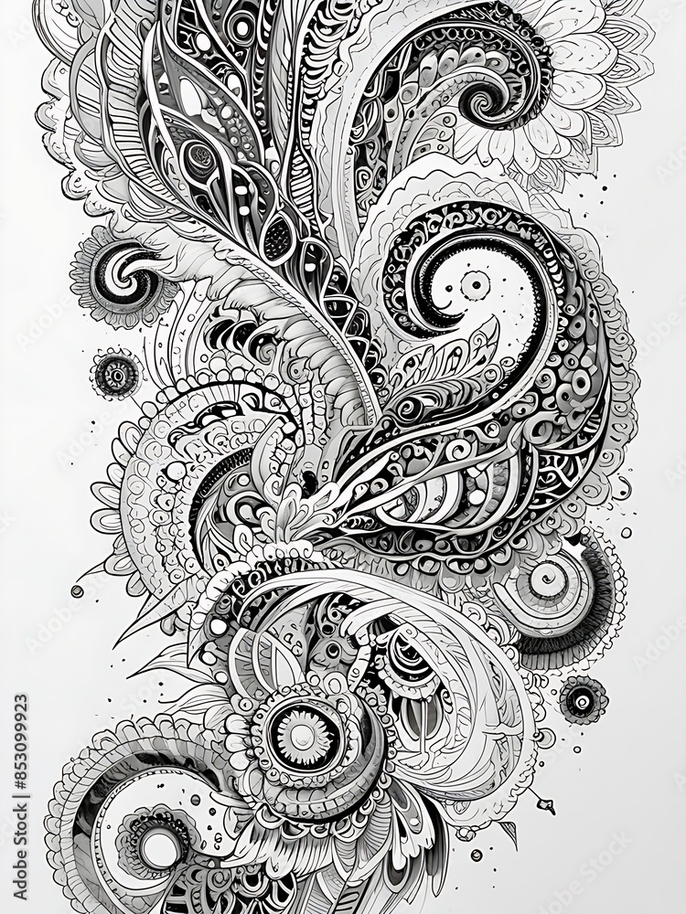 abstract floral background pattern illustration black doodle white abstract floral background pattern illustration black doodle white