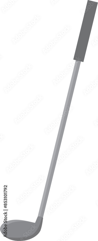 Single golf club standing on a white background, ready for a game Single golf club standing on a white background, ready for a game