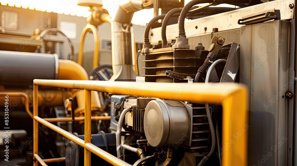 Fototapeta premium Powerful diesel generator equipment