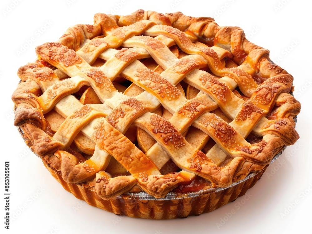 Whole Apple Pie A whole apple pie with a lattice crust Whole Apple Pie A whole apple pie with a lattice crust