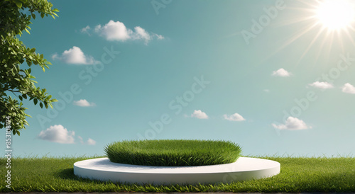 grass and blue sky