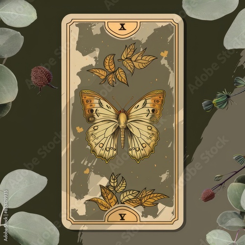 the tarot card with a butterfly on it photo