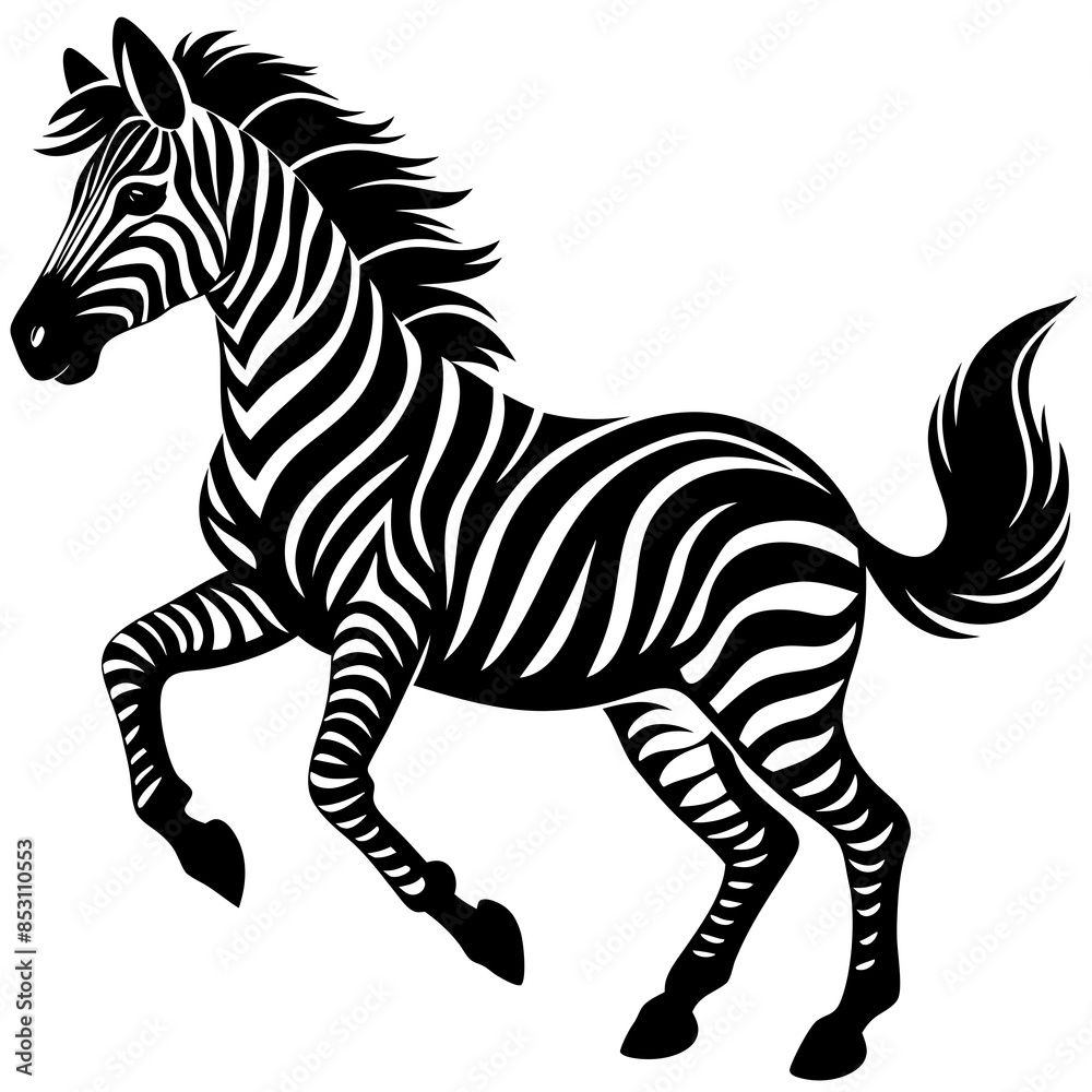 zebra-in-action-silhouette-isolated-on-white-backg zebra-in-action-silhouette-isolated-on-white-backg