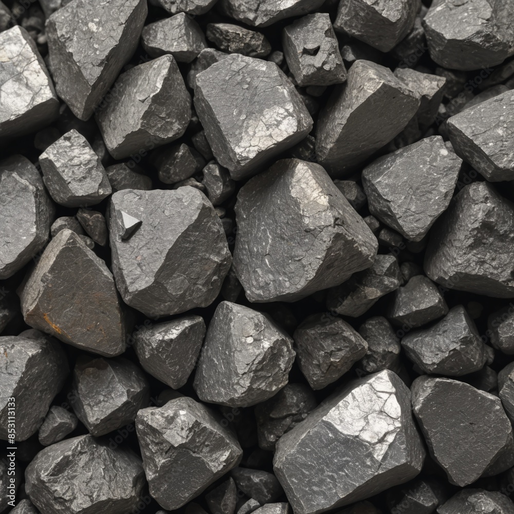 Shimmering Metallic Antimony Ore Texture in Silver and Gray Tones Shimmering Metallic Antimony Ore Texture in Silver and Gray Tones