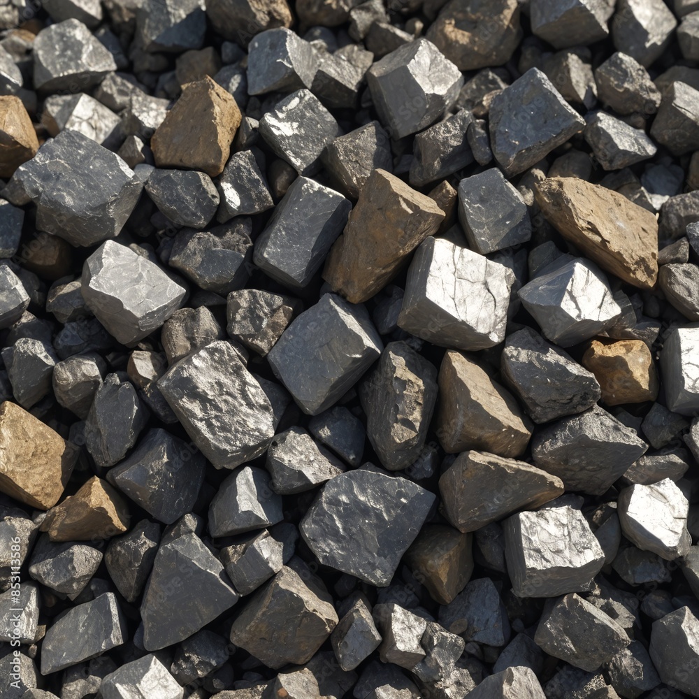 Shiny Metallic Tin Ore Closeup Industrial Mining Concept Shiny Metallic Tin Ore Closeup Industrial Mining Concept